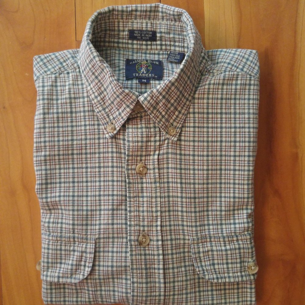 Salmon River Men's Short-Sleeved Button-Down Shirt